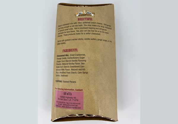 nutrition cranberry cheeseball