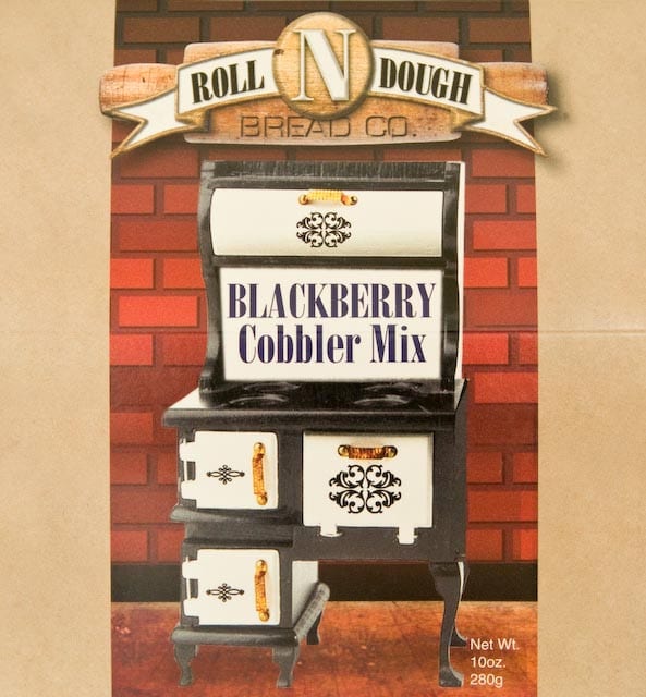 blackberry cobbler mix label