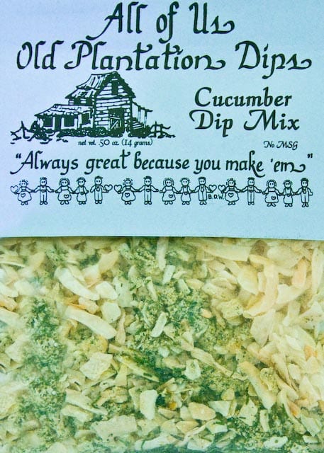 Cucumber Dip Unprepared Packaging